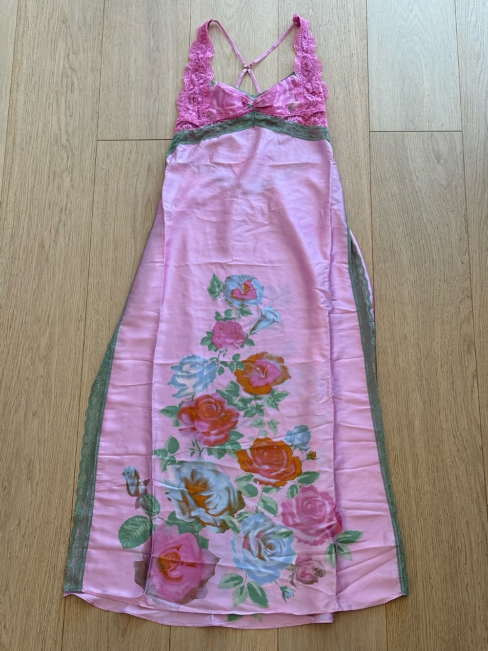 Free People Intimately Slip Dress Just Dreamy Maxi Sweet Lilac Romantic Vintage - Picture 5 of 9